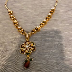 22kt gold overlay adjustable necklace